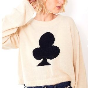 MM6 Maison Margiela Cropped Sweater w/Clover Size SMALL